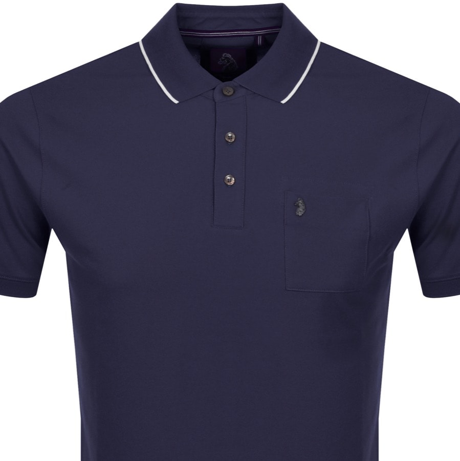 Alternative Image for ProductLuke 1977 Billiant News Tipped Polo T Shirt Navy2
